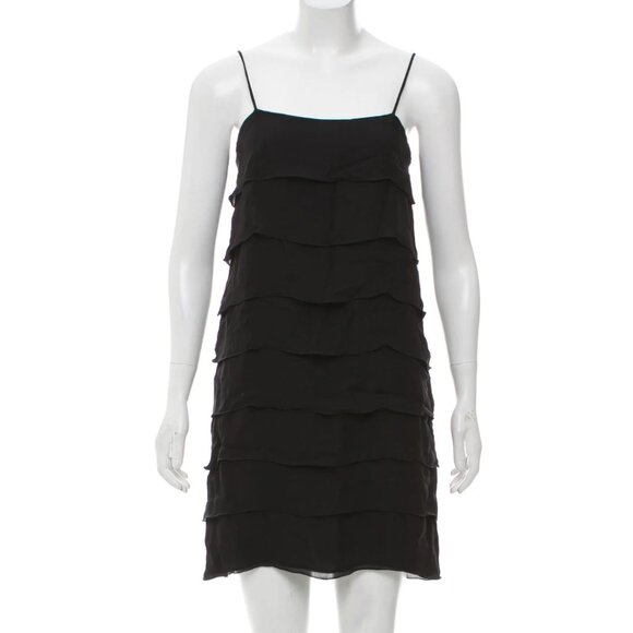 Nili Lotan Silk Tiered Mini Dress Size S - Picture 1 of 11